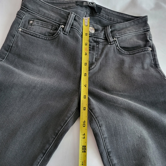 DTLA Dark Gray Y2K Silver Stud Button Skinny Jeans - Picture 14 of 14